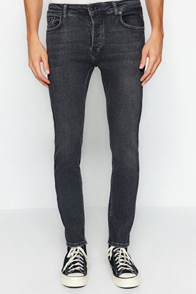 Trendyol Collection Антрацит Smoke Skinny Fit Еластична тканина Вузький крій Джинси TMNAW23JE00047
