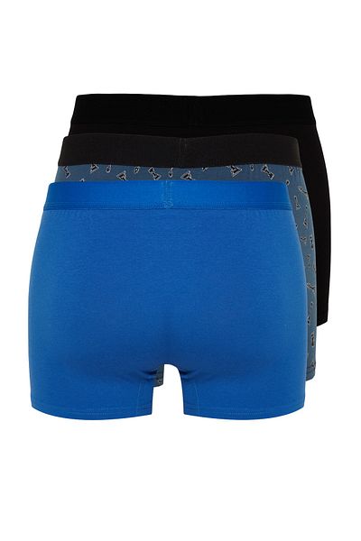 Trendyol Collection 3 шт еластичні бавовняні боксери різнокольорові з шаховим візерунком в плоску упаковку TMNAW24BX00014