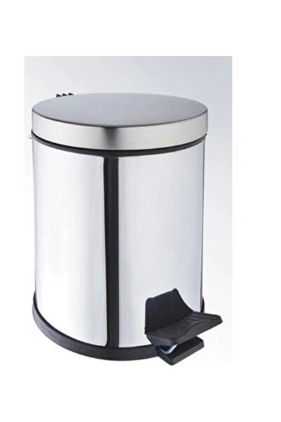 Genel Markalar Beyaz Pedallı 3 Lt Paslanmaz Çöp Kovası, Şık ve Dayanıklı Mutf...