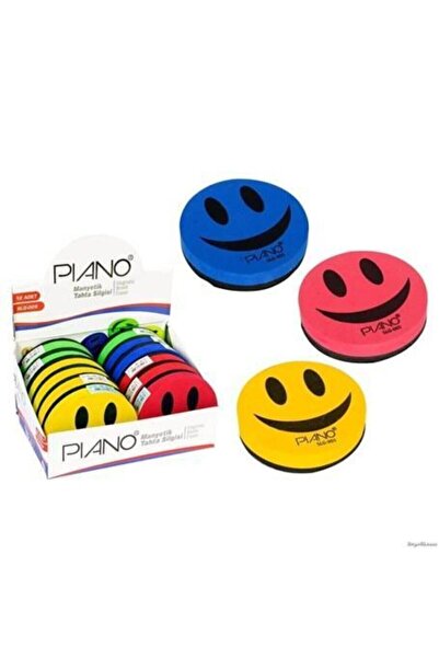 Piano 1 Adet Tahta Silgisi Gülen Yüz Manyetik - Mıknatıslı Keçe Tahta Silgisi