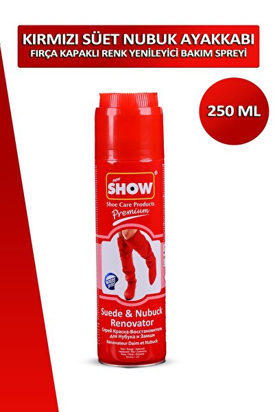 Dopar Bağcık Show Kırmızı Fırça Kapaklı Süet Ve Nubuk Renk Yenileyici Bakım S...