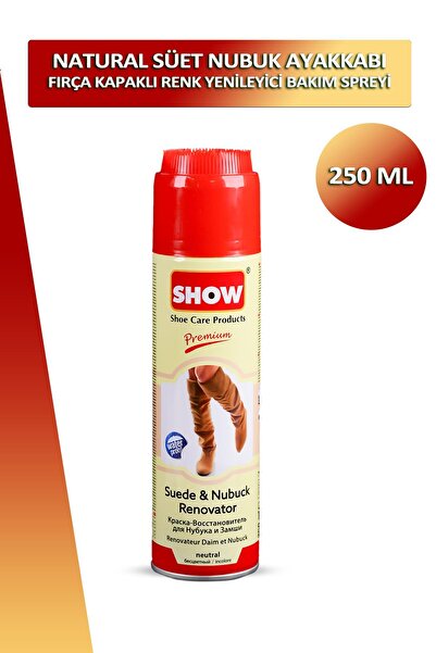 Dopar Bağcık Show Naturel Fırça Kapaklı Süet Ve Nubuk Renk Yenileyici Bakım Spreyi 250 ml Set