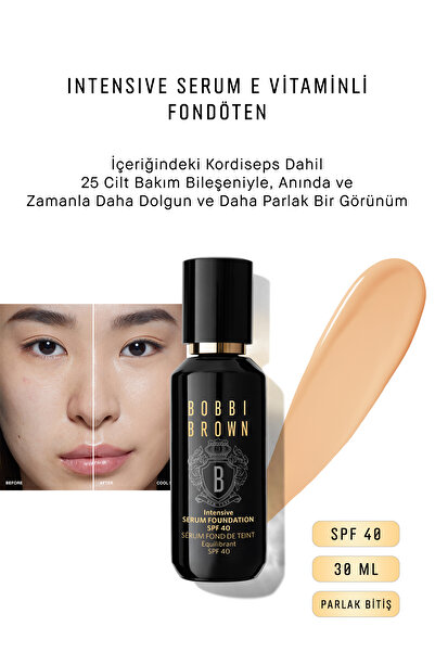 BOBBI BROWN Intensive Serum E Vitaminli Fondöten Spf 40 Parlak Bitiş 30 ml - Cool Sand 716170229287