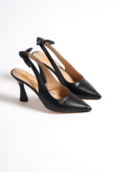 SEREL35SHOES Pantofi cu toc damă cu spate deschis Toc cu fundita 9cm