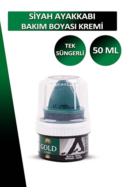 Dopar Bağcık Gold Care Siyah Ayakkabı Bakım Boyası Kremi Süngerli 50 ml Set