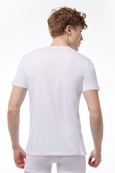 Malabadi Ανδρικό καλοκαιρινό μπλουζάκι με λευκό κουμπί 083