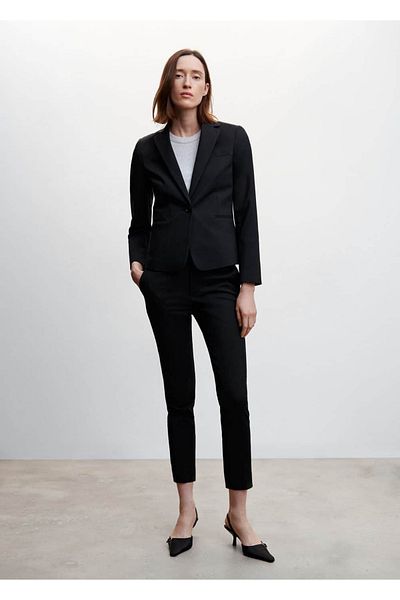 MANGO Woman Fit Cut Suit Jacket with Pockets