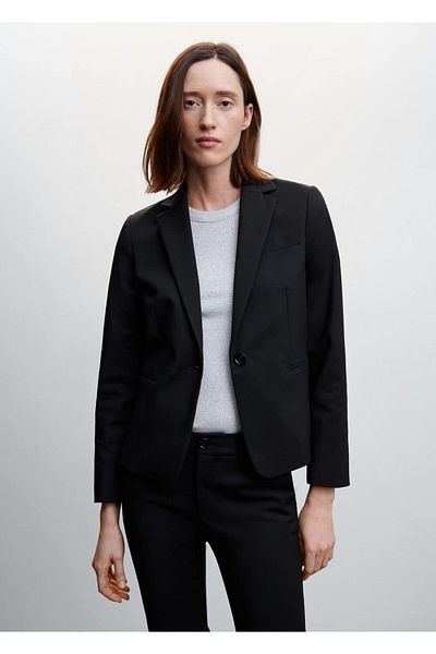 MANGO Woman Fit Cut Suit Jacket with Pockets