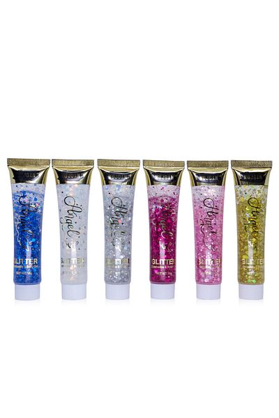 MUJGAN 6 Pack Glitter Gel - Tube Body Glitter