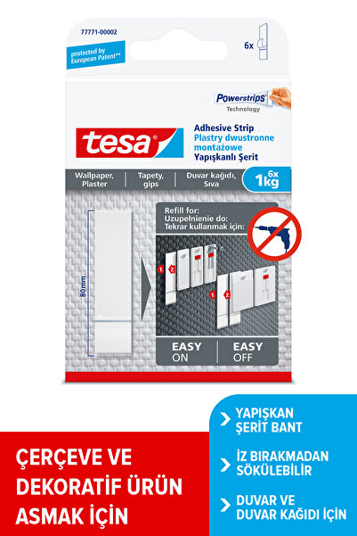Genel Markalar Yapışkan Şerit Yedek Bantlar, İz bırakmadan Sökülebilir, Duvar...