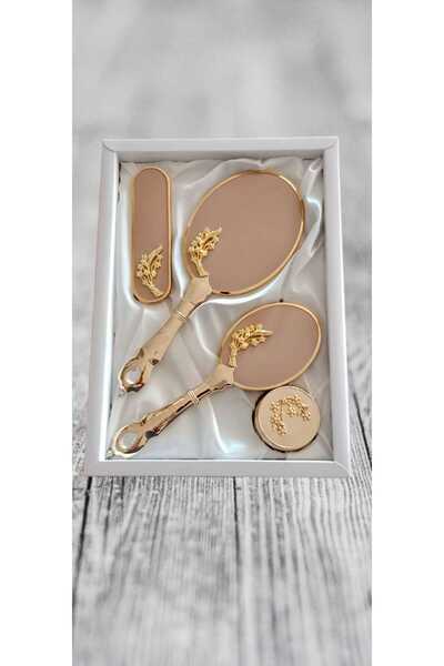 DEPASSE Gelin Ceyizlik Hediyelik Ayna Tarak Seti Gelin Bohçası