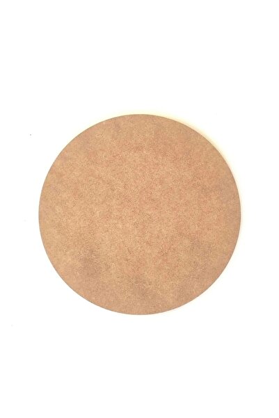 DEKOLOBİ Boyanabilir 20 Cm Yuvarlak Pano Ham Mdf Çok Amaçlı Tablo 6 Mm