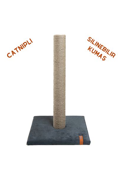 PUGALO Catnip Scratching Board Navy Blue 50 Cm Long Pipe Scratching Board (DARK BLUE)*
