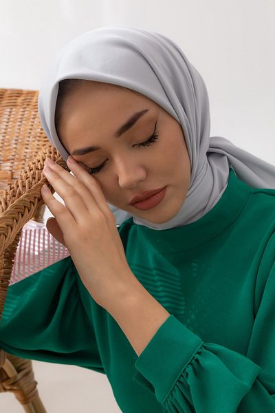 Silk Home Ασημί Χρώμα Απλό Φουλάρι