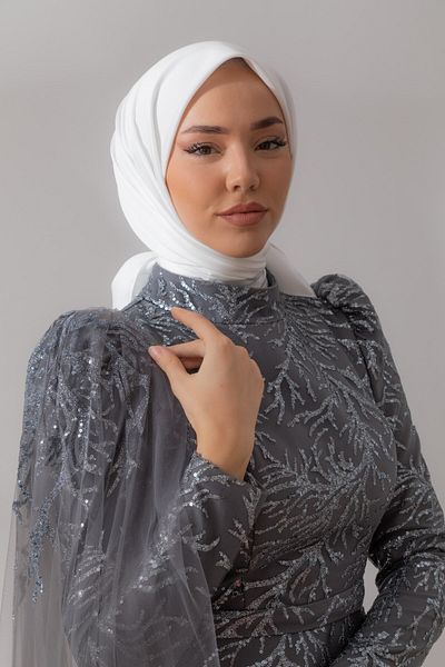 Silk Home Απλό Μαντίλι Τυρκουάζ - Λευκό