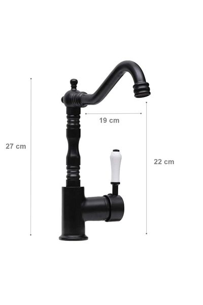 Lider Elya Rustic Black Sink Faucet, Sink Faucet Black