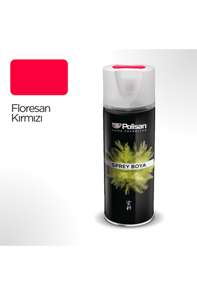 Polisan Floresan Kırmızı Sprey Boya 400 ml