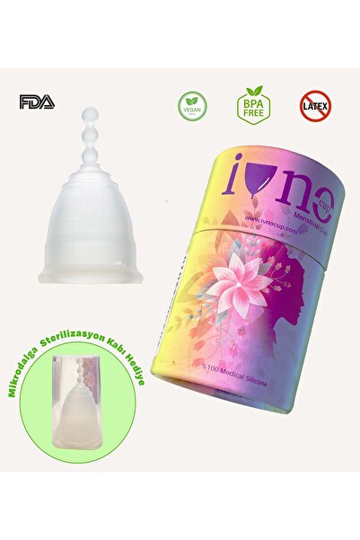 KNGMED Ivno Menstrual Cup - Regl Kabı - Adet Kabı Medikal Silikon Medium