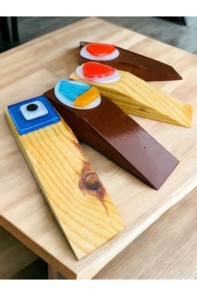 RENK YAPI RÜYASI 5 buc Opritor de ușă din lemn Opritor de ușă Suport de ușă anti-vânt pentru uși multiplu