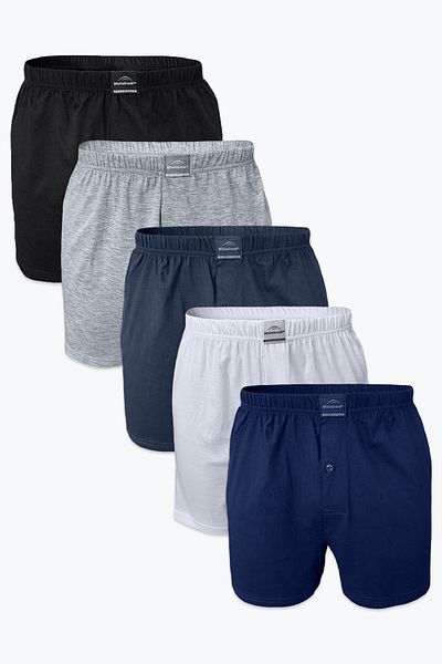 Malabadi Ανδρικά μποξεράκια 5 τεμαχίων Wide Fit Color - 100% βαμβάκι M240