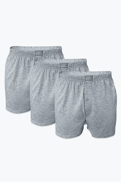 Malabadi Ανδρικό γκρι 3 πακέτο Wide Fit Large Size Boxer 100% Cotton Oversize 3m024