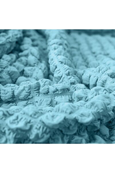 HEYTGAH Bürümcük Bedspread, Double Washable Coverlet, with Skirt, Flexible 160x200 and 180x200 Turquoise