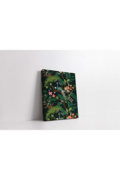 RUGSMODERN Kanvas Tablo Tavuskuşu Floral Botanik Tema 1440