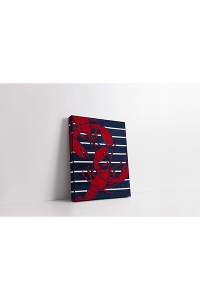 RUGSMODERN Kanvas Tablo Marin Yat Koleksiyonu Istakoz Lacivert Kırmızı 1342