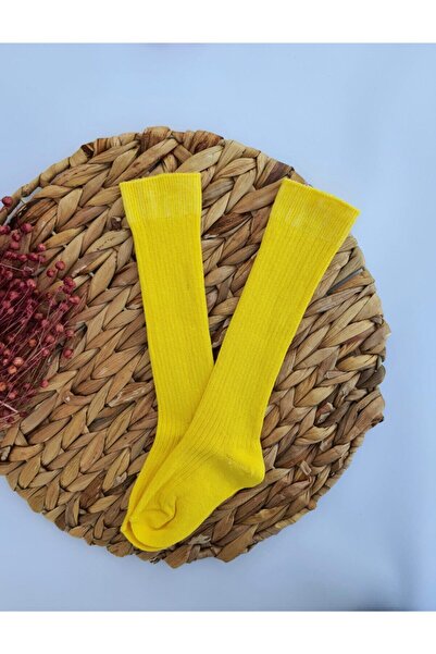 masal trend جوارب أطفال صفراء بطول الركبة