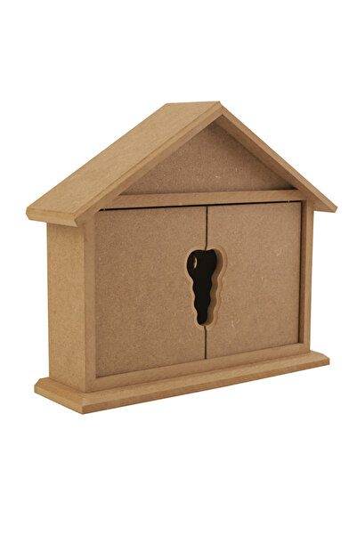 Özka Hobi Ahşap Ahşap Mdf Boyanabilir 2 Kapaklı Dekoratif Anahtarlık