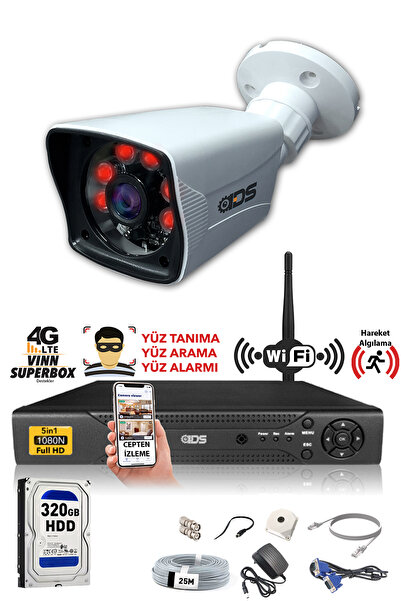 IDS 1 Kameralı Set - 5mp Sony Lensli Fullhd Gece Görüşlü Güvenlik Kamerası Si...