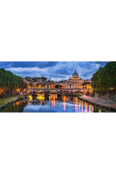 Castorland View Of St. Peter'S Basilica, Vatica 600 Parça Panorama Puzzle /