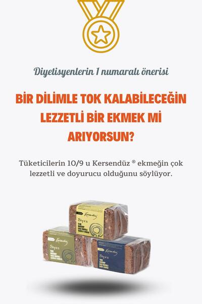 Kersendüz %100 Siyez Tam Buğday Ekşi Mayalı Ekmekler 2'li Seçim 2x500gr (TAHILLI-TAHILLI)