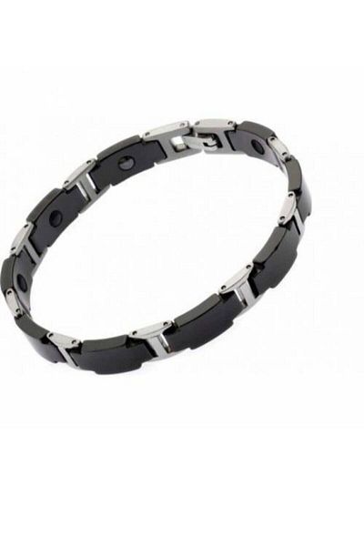 Black outlet steel bracelet