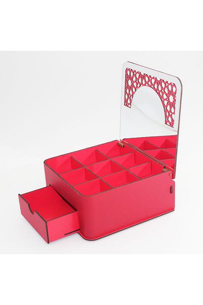eryatex Jewelry Jewelry Box with Mirrored Compartments and Drawers Jewelry Necklace Ring Makeup Box Organizer