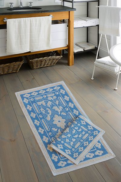 ALANUR Eco Cotton Curl Bath 2 τεμαχίων Σετ Τουαλέτας Ivy Blue