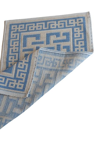 ALANUR Eco Cotton Bukle Μπάνιο 2 τεμαχίων Σετ Τουαλέτας Domino Blue