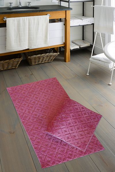 ALANUR Welsoft Tile Bambo Bathroom 2-Pece Σετ Τουαλέτας Φούξια