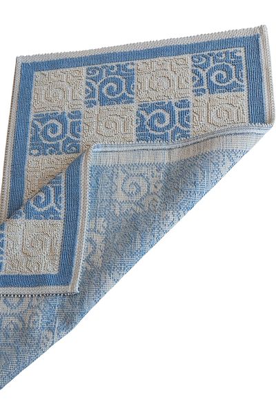 ALANUR Eco Cotton Bukle Μπάνιο 2 τεμαχίων Σετ Τουαλέτας Μπλε Διαμάντι