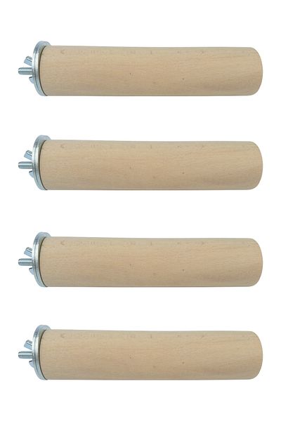 Vixpet Venty 4-Piece Large Parrot Perches 15 Cm 36 Mm / Natural Wooden Parrot Perches