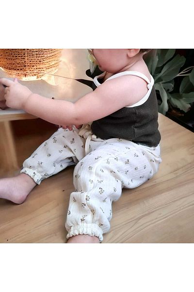 BEBEĞİME ÇORAP Organic Muslin Elastic Leg Baby/Child Trousers