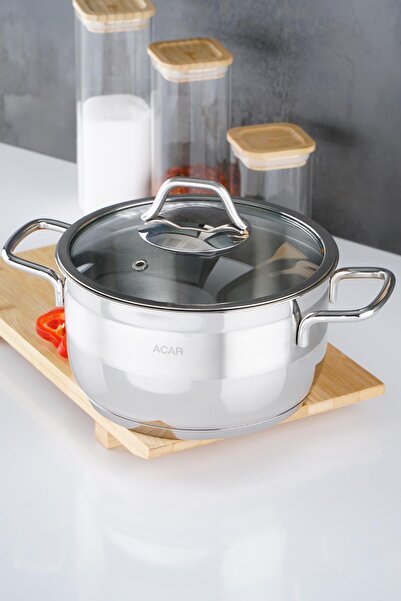 ACAR 16460 Carat Deep Steel Pot 18 Cm
