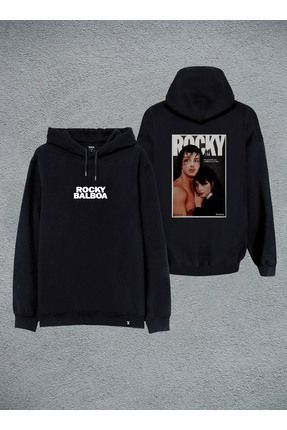 Darkia Rocky Balboa Ozel Tasar m Bask l Cift Tarafl Unisex Kap onlu Sweat Hoodie Fiyat Yorumlar Trendyol