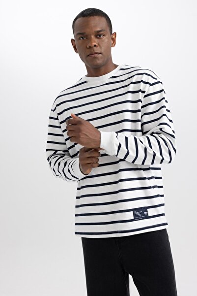 DeFacto Comfort Fit Bisiklet Yaka Sweatshirt A8824ax23au