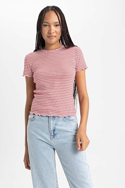 DeFacto Crew Neck Slim Fit Short Sleeve T-Shirt