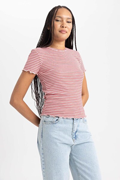 DeFacto Crew Neck Slim Fit Short Sleeve T-Shirt