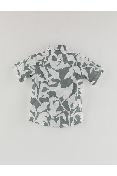 PAULMARK Boy's Patterned Short Sleeve Shirt