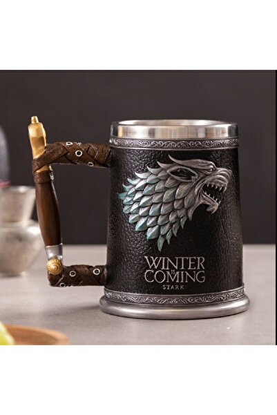 hediyeconcepti Vintage Ortaçağ Winter İs Coming Stark 500ml Paslanmaz Çelik K...