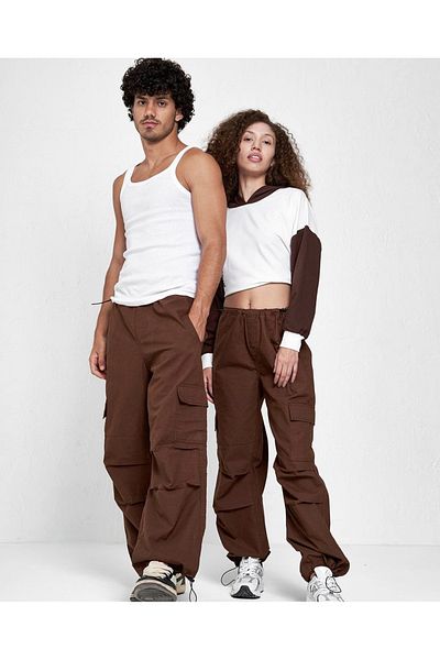 DEEFWEAR Y2k Unisex Baggy Tactical Cargo παντελόνι αλεξίπτωτο με ρυθμιζόμενη μέση και πόδια