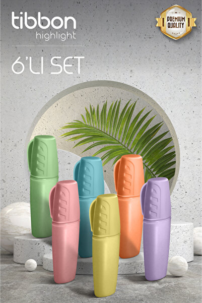 Tibbon Highlight Fosforlu Kalem 6 Lı Set 121--126